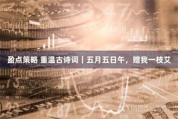盈点策略 重温古诗词｜五月五日午，赠我一枝艾